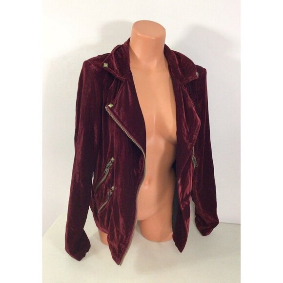 Line & Dot Velvet Jacket Goth Grunge Inspired Womens Medium - Picture 1 of 11